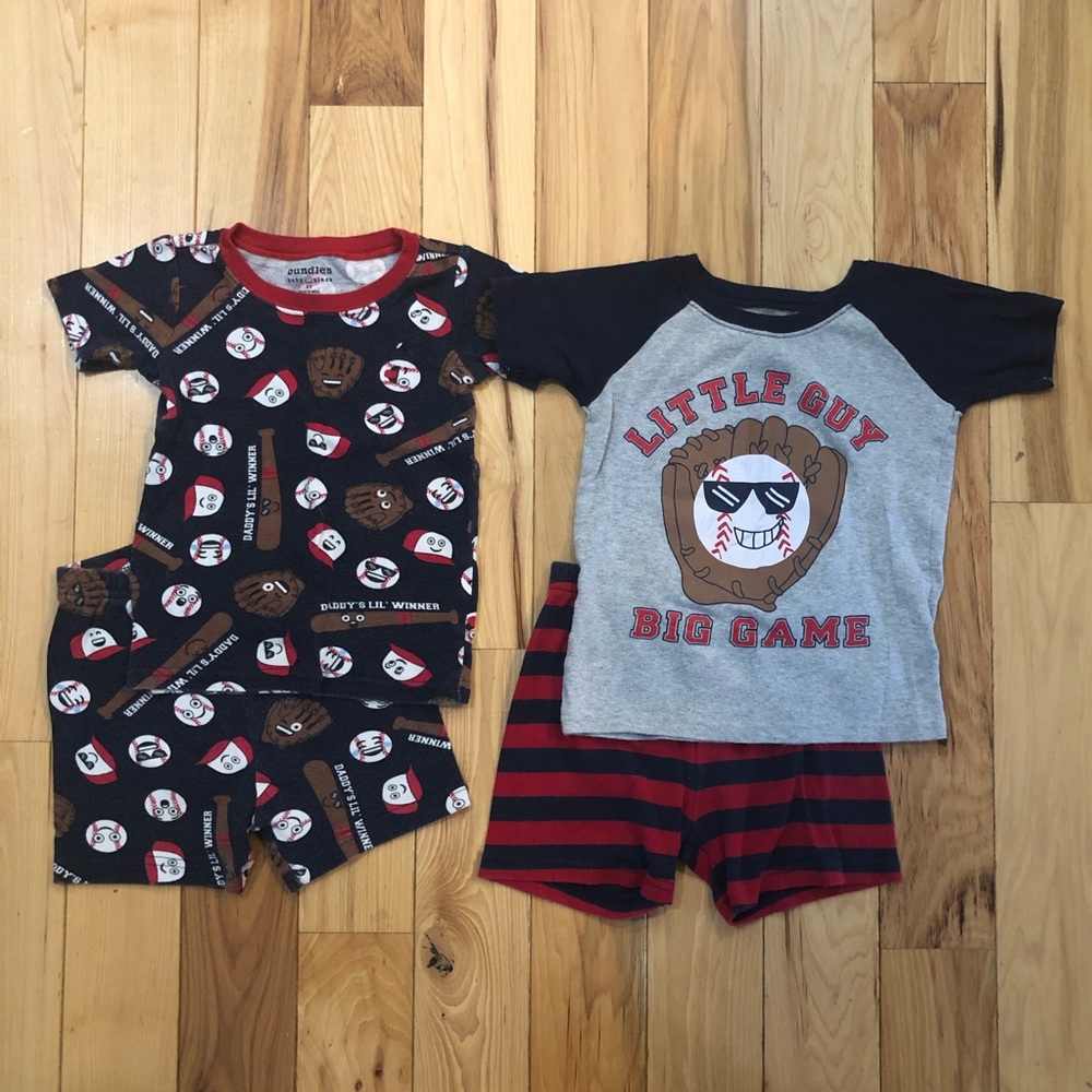 * Toddler pajamas set of 2 baseball size 3T